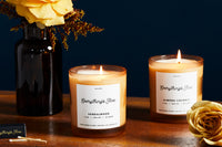 Premium candles hand-poured in small batches with 100% soy wax, fine fragrances and essential oils. Made with love. Non-toxic, clean, vegan.