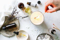 Natural ingredients in every candle soy based with natural oils, non GMO, non toxic, not tested on animals.
