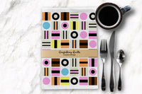 100% cotton absorbent flour sack tea towel with a modern, exclusive and limited edition quilt pattern print. 