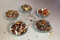 The Sipping Societea Loose leaf caffeine free herbal and fruit teas available to order in the subscription box.