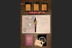 BOX CONTAINING WITCH BOX ITEMS FOR THIS THEME: OLD WORLD MAGIC                                                