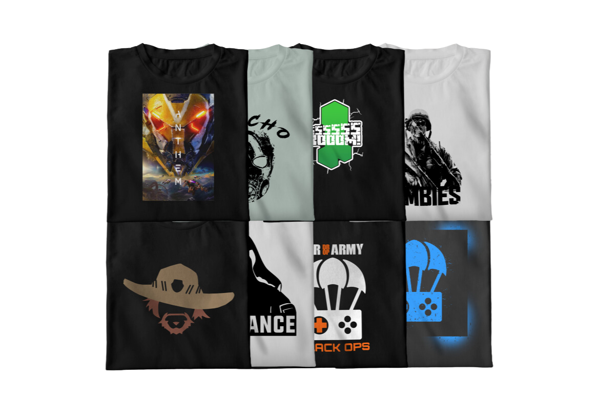 Mystery Gaming Tshirt being unboxed