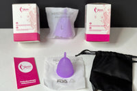 Reusable Menstrual Cup comes in 2 different sizes. 