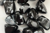 Snowflake Obsidian
Balances body, mind, spirit
Helps release negative emotions
Use for protection, grounding, strength
