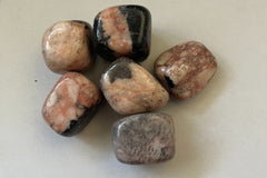 Pink Zebra Jasper
Encourages patience, generosity and compassion 
Helps with confidence/conviction
Bolsters stamina

Mantra: I am confident