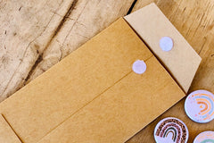 Every shipment comes with a handmade reusable pouch to protect and organize your button collections. 
