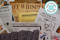 The Conundrum Box displays game cards, props, and themed materials for an engaging escape room experience