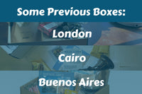 Some of our amazing past boxes include London, Cairo, and Buenos Aires. Hop on the exploration train by subscribing!