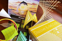 Beautiful math and geometry with flexible origami and stick sculpture, gives you and intuitive feel for parabolas and related shapes.