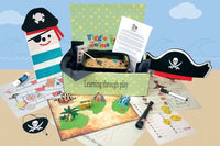 this is a preview of our pirate wiggle worms kit. it shows the included arts and crafts activity....