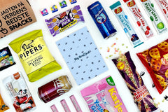 The Big Braind box, which contrains a bunch of the big brands around the world such as Coca Cola, Katjes, etc...